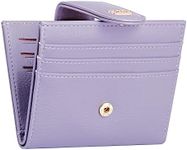 Badiya Small Wallets for Women Bifold Multi Card Case Wallet Slim Credit Card Holder with Zipper Coin Purse, Purple, one size, Minimalist