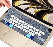 MacBook Shortcuts Keyboard Cover for 2024 MacBook Air 15" M3 A3114 M2 A2941/Air 13.6 M3 A3113 M2 A2681, MacBook Pro 14" 16" M3/M2/M1 A2918 A2992 A2442 A2779 A2991 A2485 A2780 Keyboard Protector Skin