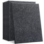 HyFanStr Sound Proofing Panels for Studio, Acoustic Panels Sound Treatment, Self Adhesive Sound Absorbing Panels Foam Tiles for KTV Bedroom Recording Offices Wall Deep Gray 6 Packs