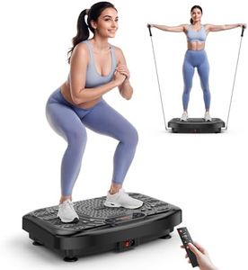 Vibration Plate Exercise Machine Weight Loss, Full Body Workout Vibration Plate Lymphatic Drainage, 199 Adjustable Speeds Power Shaping Vibrating Plate 450 Lbs Capacity Fitness Platform Black