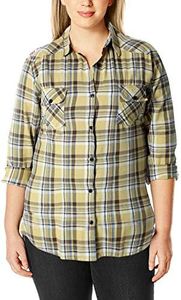 Match Women's Plus Size Long Sleeve Plaid Shirt (2XL, 2020 Checks#3)