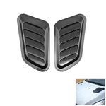 WeFoonLo Decorative Car Air Flow Intake Cover Universal Hood Scoop Body Kit, 2 Pack Cars and Trucks Vent Accessories ABS Exterior Glossy Sticker (Carbon Fibre)