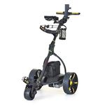 Caddymatic V2 Electric Golf Trolley/Cart With 36 Hole battery With Auto-Distance Functionality Black/Yellow