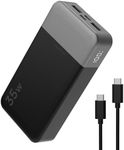JUOVI 20000mAh Power Bank Portable Charger, 35W PD 3.0 QC 4.0 Fast Charging Phone Charger With LED Display, Travel Battery Pack 2 USB C 2 USB A Ports for iPhone 16/15/14 Series, Galaxy, iPad
