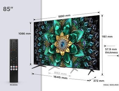 TCL 85" QD-Mini LED TV – 4K Smart Ultra HD, 85-Inch Display