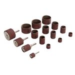 Silverline 381141 Drum Sanding Kit 20pce 13, 19, 25, 38 mm Dia, brown