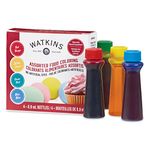 Watkins Assorted Food Coloring Kit, 8.9 ml Bottles, 1 Each of Red, Yellow, Green and Blue