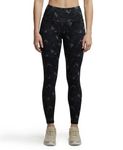 Jockey MW68 Women's Microfiber Elastane Stretch Performance 7/8th Leggings with Back Waistband Pocket and Stay Dry Technology_Black Print_L
