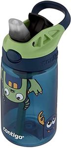 Contigo Kids Autospout Water Bottle, Monsters, 414ml Capacity | Easy-Clean Lid Designed | Pop-Up Straw with Spill-Proof Valve Prevents Spills Even When Spout is Open | Perfect for Children Aged 3 & Up