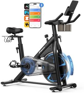 MERACH Heimtrainer Fahrrad mit Magnetischem Widerstand, Leises Hometrainer Fahrrad mit Verbesserter Stoßdämpfender Luftkissensattel, Eigener App, Stabiler H-Rahmen für besseren Halt, Bis 150KG