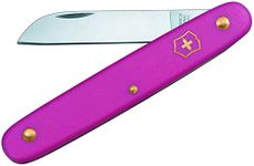 Victorinox Garden Floral Knife, Swiss Made, Straight Blade, Stainless Steel, Pink