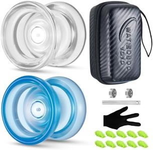WATIEOBOOYOYO P02 Crystal Yo-Yo 2-Piece Set, Responsive&Unresponsive Dual Mode Yoyo, Best yo yo Gift for Kids, Finger Spin Yoyo, Trick yoyo for Beginners & Professional Yo-Yo Players for Adults