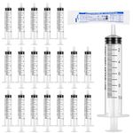 Bestomrogh 20 Pack 10 ML Syringe, Without Needle Plastic Liquid Measuring Syringe for Measuring Liquid Experimental Measurement Pet Feeding and Plant Watering