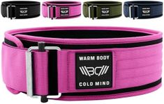 Warm Body Cold Mind Quick Locking Belt for Cross Training - Weight Lifting Belt for Bodybuilding, Weightlifting - Gym Back Belt for Squats - Powerlifting Belt for Men & Women