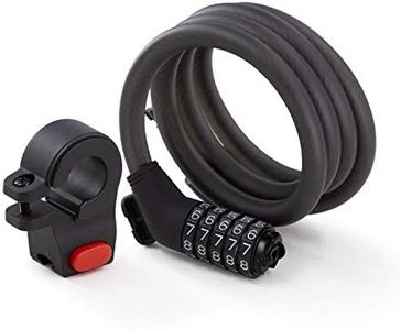 Segway Ninebot 5-Digit Combination Cable Lock for Bikes and Scooters, Black, Large