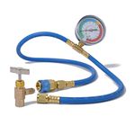 VOSAREA AC Freon Charging Hose HVAC Refrigerant R134A Car Air Conditioning Refrigeration Tube Hose with 55MPa Pressure Gauge