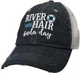 COCOVICI Womens River Hair Kinda Day Hat | Lake Hair Cap | Float River Hat -904 Dark Grey