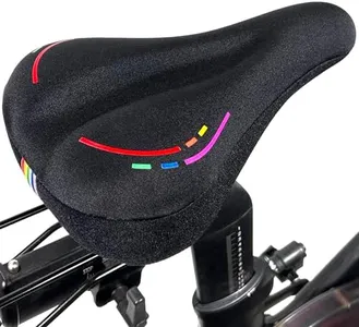 Bike Seat Cushion Compatible with Peloton Bike & Bike Plus, Gel Bike Seat Cover for Women & Men Comfort, Accessories for Most Narrow Bike Seat, Extra Soft Memory Foam Padded, 11”x7”