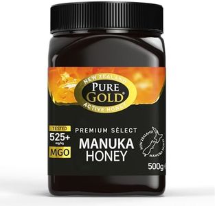 Pure Gold Manuka-Honig 525+ 500 g, Honig aus Neuseeland, im Kunststoffbehälter, MBO-zertifiziert und nach MPI-Standards