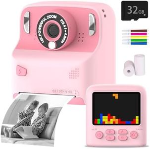 Kids Camera Instant Print, MEETRYE Instant Print Camera for Kids 4-14 Year Old, Christmas Birthday Gifts Digital Camera Toy for 5 6 7 8 9 10 Year Old Girls Boys Toddlers (Pink)