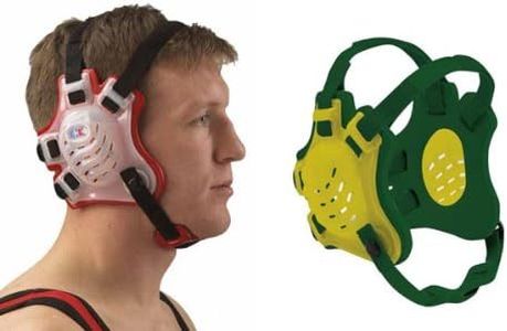 Cliff Keen F5 Tornado 4-Strap Stock Wrestling Head Gear - Or Clair/Vert foncé/Vert Foncé