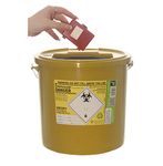 Munitech, Sharps Bin 11.5L Yellow, Sharps Container for Needle Disposal 11.5 ltr, Eco Friendly, Part recycled plastic. (Single Pack)