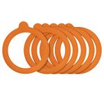 Kilner Set of 6 Standard Rubber Replacement Seals for Clip Top Preservation Storage Jars, Orange