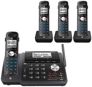 AT&T TL88102BK DECT 6.0 2-Line Expandable Cordless Phone with Answering System and Dual Caller ID/Call Waiting, 3 Handsets, Black