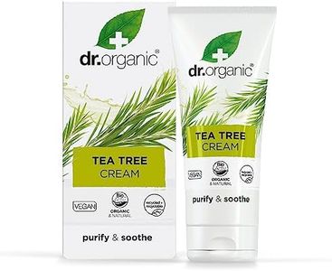 Dr Organic Tea Tree Cream, Purifying , Barrier Cream, Mens, Womens, Natural, Vegan, Cruelty-Free, Paraben & SLS-Free, Recycled & Recyclable, Organic, 50ml, Packaging may vary