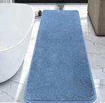 Rururug Bathroom Mat, Large Bath Mat 50x120 cm Microfiber Bath Mats for Bathroom Ultra Soft Absorbent Bathroom Rug Non-slip Anti Mould Bath Rug, Machine Washable, Dusk Blue