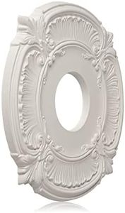 EIFHYT 2 Pack White Home Lighting Ceiling Medallions Molded Plastic, 13" OD x 3-1/2"ID x 3/4" P
