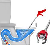 51inch Toilet Auger, Upgraded Toilet Snake, Flexible Claw Grabber Pickup Tool with 4 Claws For Picking Up Clogs In Toilet Pipes And Drains, Comes With Gloves