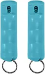 Zarc Vexor Police Strength Pepper Spray, Flip-Top Finger Grip, 20+ Shots, 10-12 Ft. Range - Two Pack (Teal)