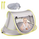 Baby Beach Tent Pop Up Beach Tent Sun Shade Automatic Portable Baby Tent UPF50+ UV Protection Sun Shelter Canopy for Infant, Kids Outdoor Travel, Camping (Grey)