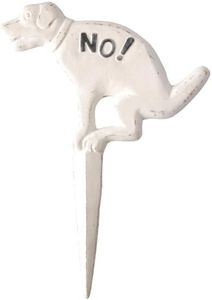 Esschert Design USA HB14 No Pooping Yard Sign, White