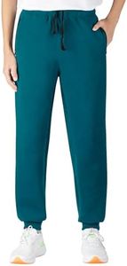 BIG ELEPHANT Boys Sweatpants with Zipper Pockets & Drawstring, Soft Kids Athletic Joggers Pants Peacock Blue