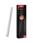 GBC IbiClick Binding Spine 34R 8.0mm with 45 Sheet Capacity, A4 White (Box of 50)