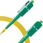 SC/APC to SC/APC Fiber Patch Cable Single Mode Simplex - 5m (16.4ft) - 9/125um OS1 / 3.0mm LSZH (1 Pack) - Fios Cable - Beyondtech PureOptics Cable Series