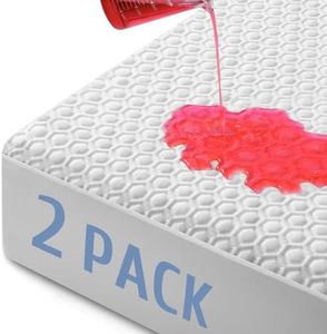 2 Pack King Size 100% Waterproof Mattress Protector, Premium Bamboo 3D Air Fabric Mattress Pad Cover Ultra Soft Breathable, Noiseless Washable, 8"-21" Deep Pocket