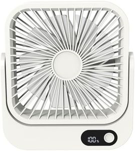zozii for Travel Portable Magnetic Fan for Cruise Ship with 5000mAh USB Rechargeable Battery- Works, Kitchen, Stateroom White