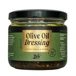 Zoh Olive Oil Dressing with Mixed Herbs & Spices – Extra Virgin Olive Oil, Kombucha Vinegar, Mint, Garlic – Perfect for Salads & Marinades (285 ml) (Mixed Herbs & Spices)