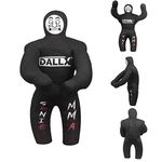 DALLX Kids Grappling Dummy for Fitness Training Practice Wrestling Judo Karate MMA Punching Dummy for Kids Jiu-Jitsu - UNFILLED (Black, 40")