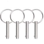 Quick Release Pin Bimini Top Pin Diameter 0.25 Inch, Total Length 2 Inch, Effective Length 1.5 Inch Full 316 Stainless Steel (4 Pieces)