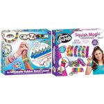 CRA-Z-ART Crazloom Loom Band Toys, Creative Toy, Rubber Band Toy, Friendship Bracelets & Shimmer n Sparkle Squish Magic Bubble Bands Loom band making kit