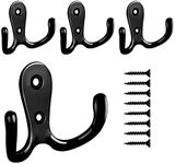 Yesmin 4 Pcs Double Prong Robe Hook