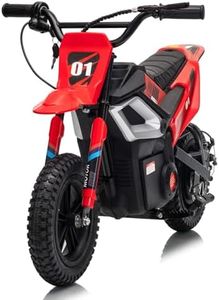 Electric Dirt Bike for Kids 10-12 Years, 350W Motor 14MPH Off-Road Motorcycle, 12" Fat Tire & Suspension, 24V Rechargeable Battery, 130lbs Load, Ideal Teen Boys Gift