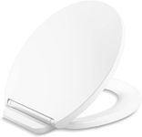 KOHLER 27332-0 Glissade Quiet Close Round Toilet Seat with ReadyLatch Hinge, Soft Close Toilet Seat Round, Toilet Seats for Standard Toilets, White