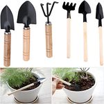 Mini Gardening Hand Tools Set，Small Fork Trowel Shovel Rake Spade for House Plants, Pot Flower Gadget for Transplanting Seedlings Outdoor, Kids Indoor Garden Care