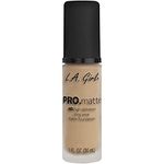 L.A GIRL - HD Pro Matte Foundation-Nude | Medium to full coverage foundation | Long wearing, buildable coverage | Best for normal to oily skin types | Suede-like finish | 30ml