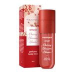 Aqualogica Refresh+ Cherry Blossom Bloom Perfume Body Mist with Zemea and Hyaluronic Acid - 150 ml | Sweet Floral & Fruity Notes of Pear & Jasmine | Long-Lasting Fragrance | Hydrating & Non-Irritating